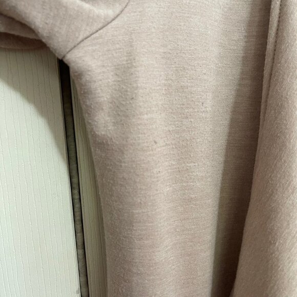 LOGO by Lori Goldstein Women's Beige Waterfall Button Pockets Cardigan Medium - Picture 6 of 7